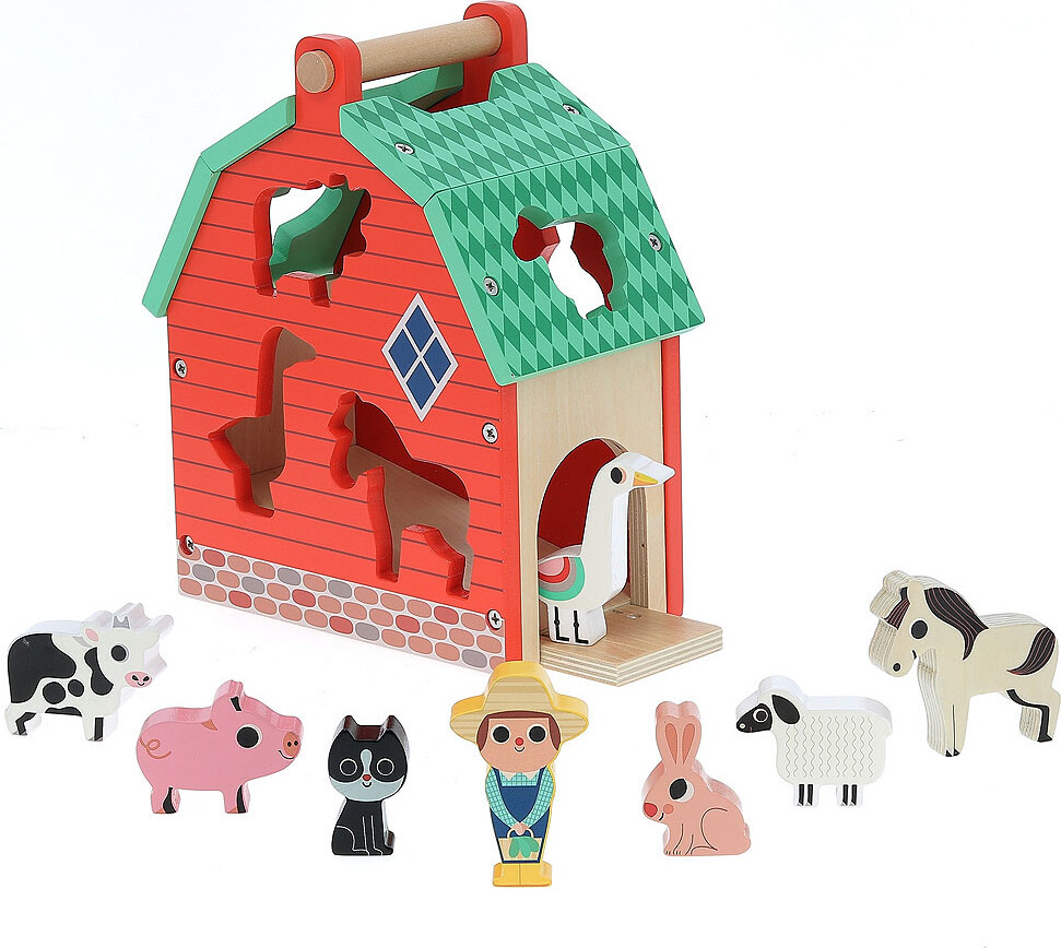 Vilac - Puttekasse I Træ - Bondegård