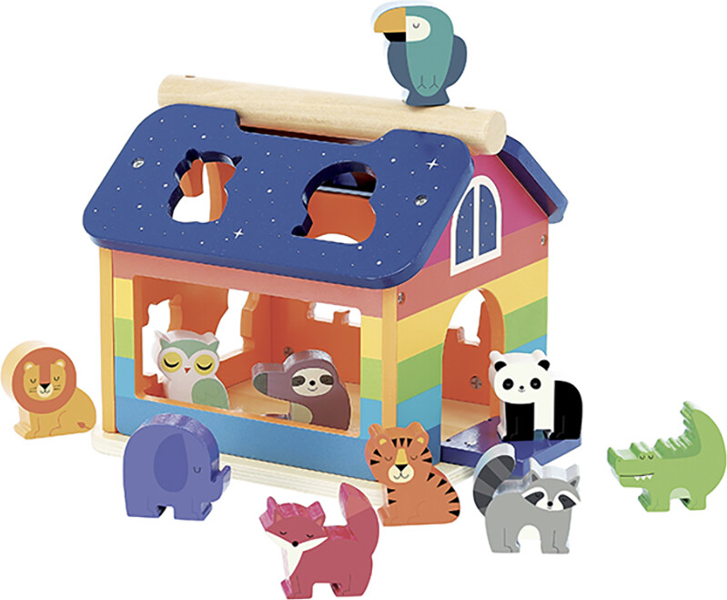 Vilac - Puttekasse I Træ - Jungledyr