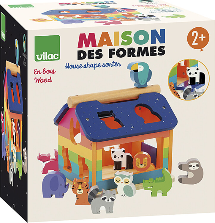 Vilac - Puttekasse I Træ - Jungledyr