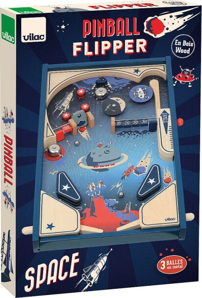 Vilac - Pinball Flippermaskine Til Børn - Space