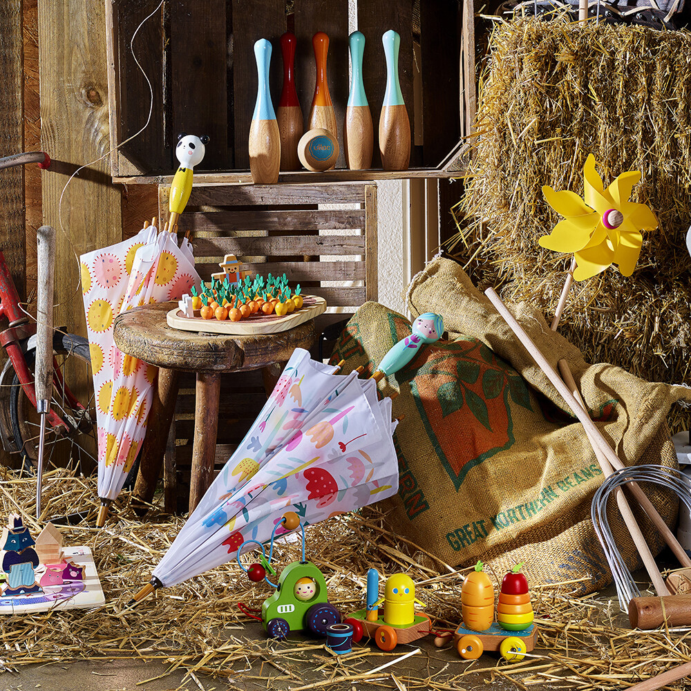 Vilac - Solitaire Spil I Træ - Gartnerens Grøntsager