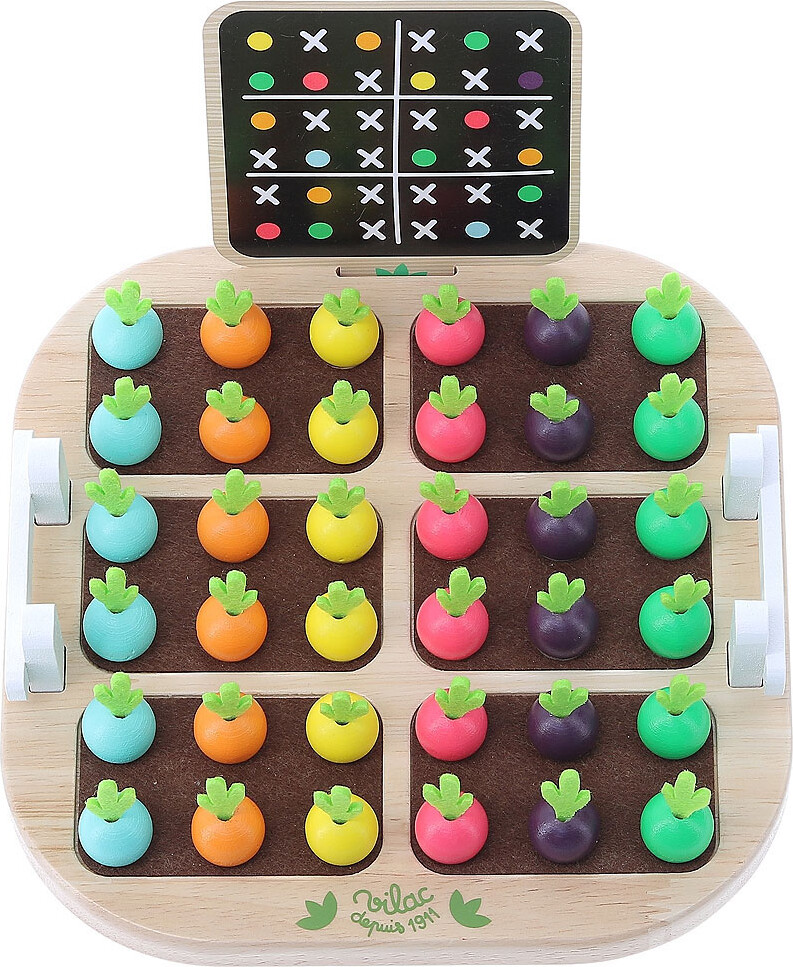 Vilac - Sudoku Brætspil Til Børn - Farver På Grøntsager - Træ
