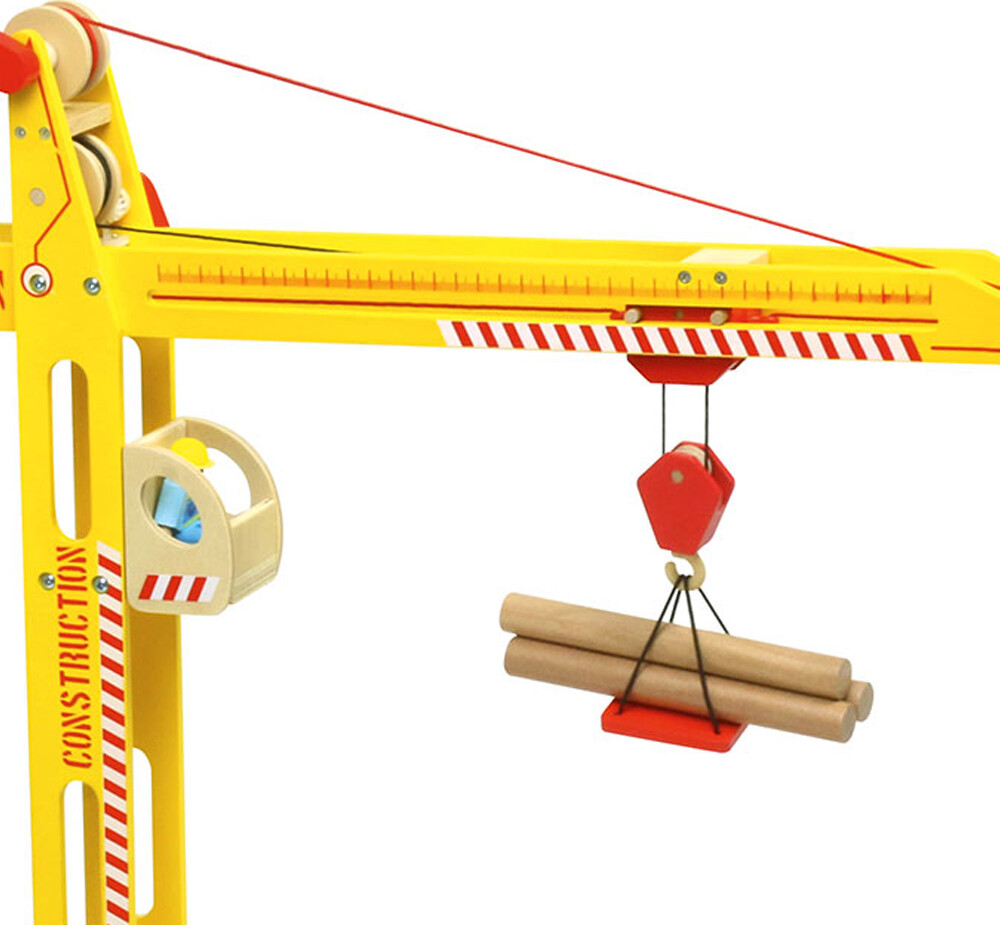 Vilac - Stor Kran Legetøj - Sæt Til Børn - Træ