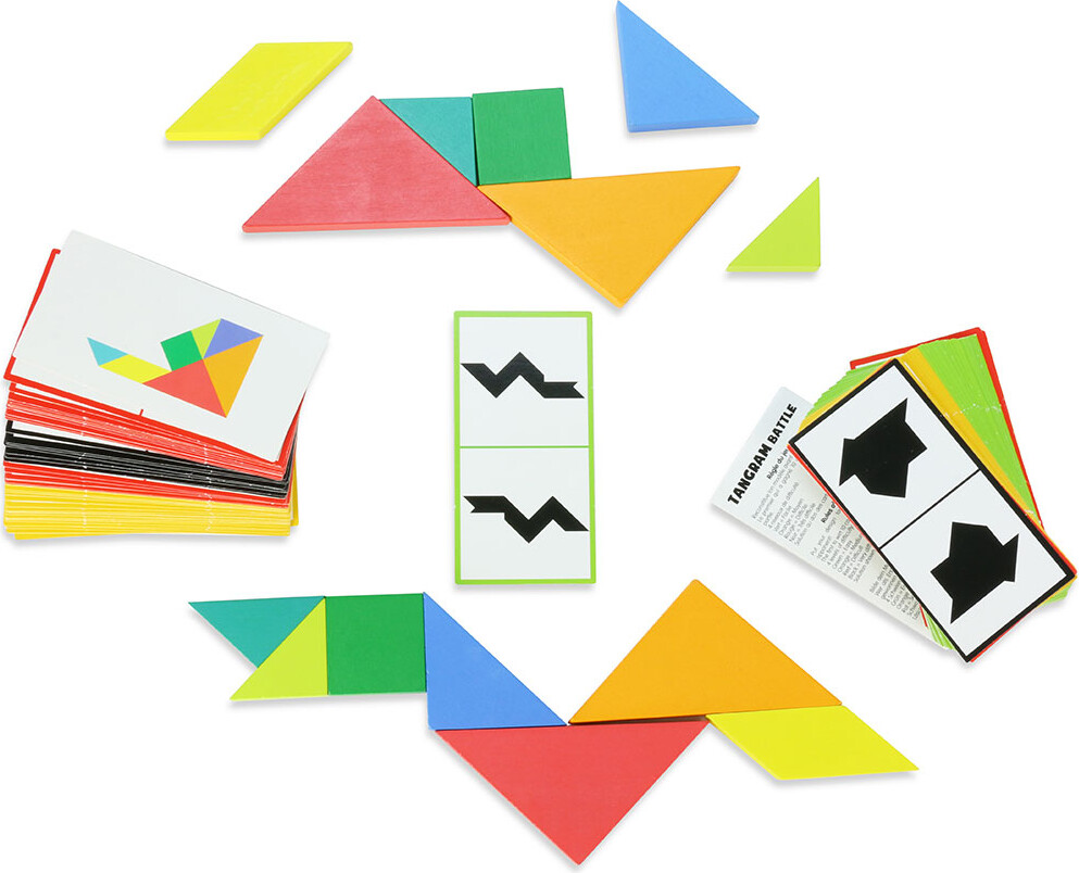 Vilac - Tangram Battle - 100 Kort Og 2 Spil