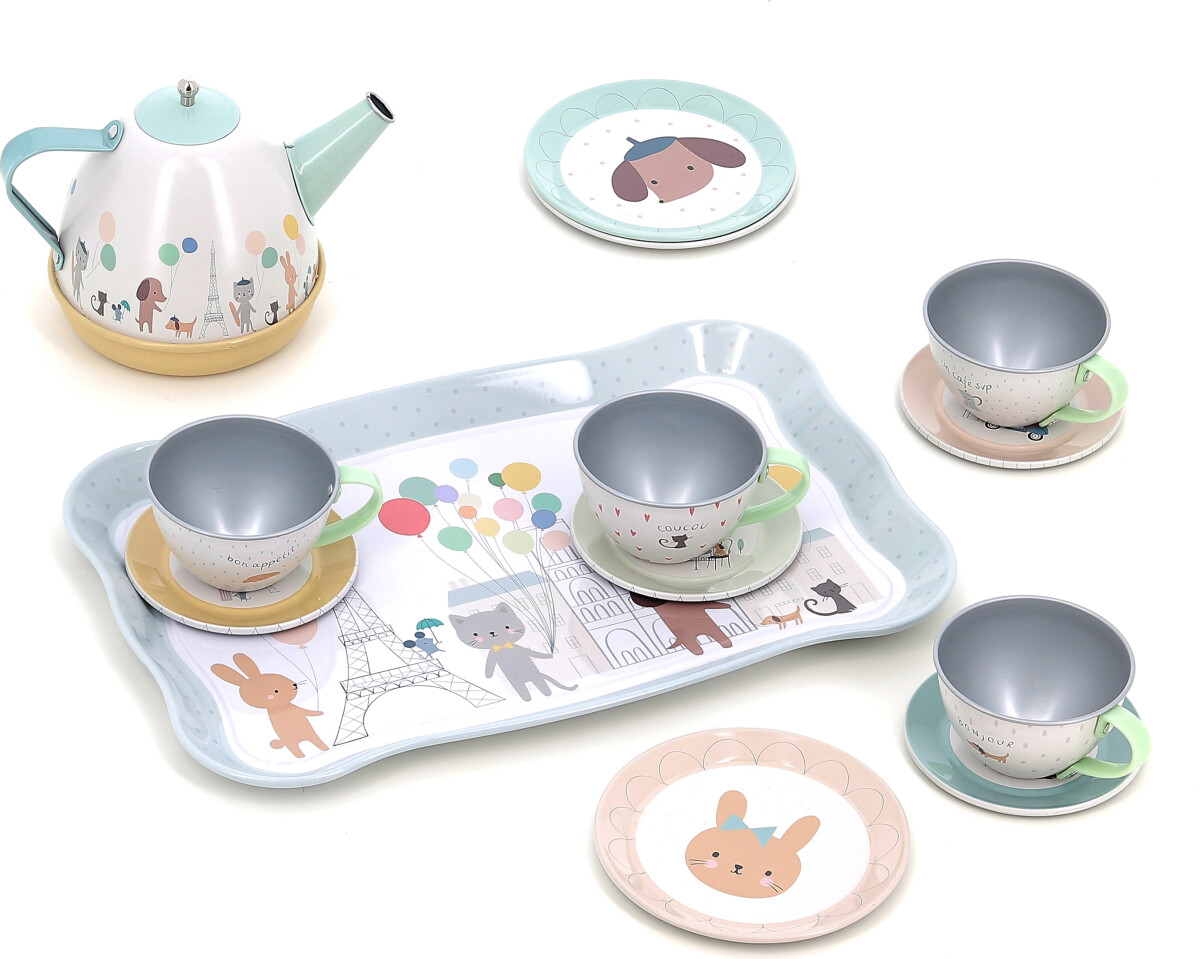 Vilac - Tesæt Legetøj Med Musik - Inkl Kuffert - Metal - 14 Dele