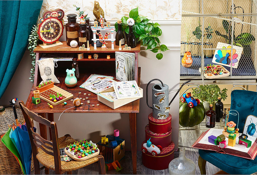 Vilac - Træpuslespil Til Børn - Påfugl - Andy Westface - 12 Brikker