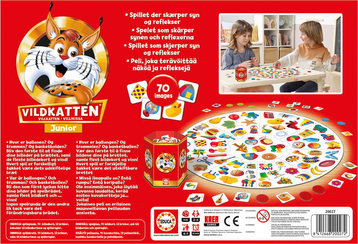 Educa - Vildkatten Junior Spil - 70 Billeder
