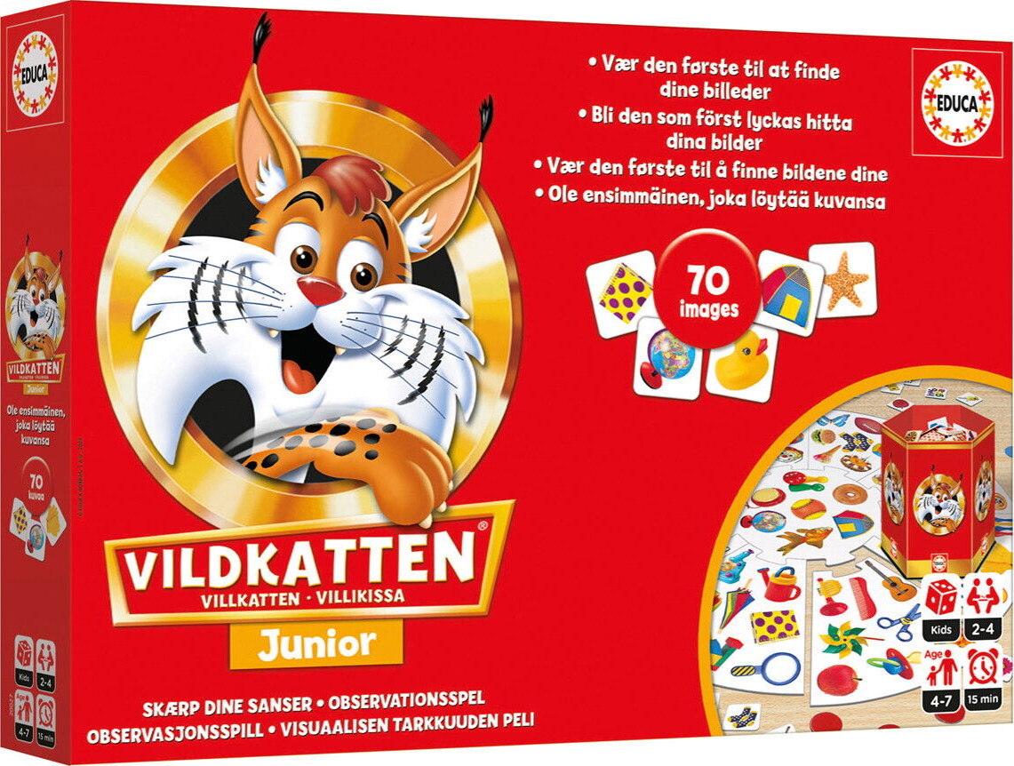 Educa - Vildkatten Junior Spil - 70 Billeder