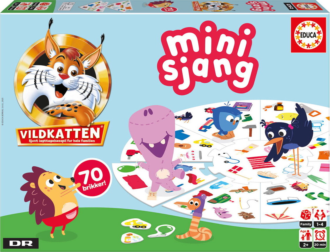 Educa - Vildkatten Minisjang Børste - 70 Brikker