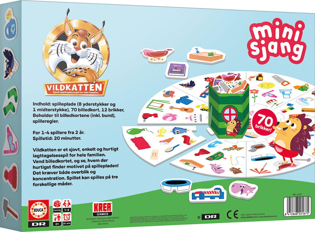 Educa - Vildkatten Minisjang Børste - 70 Brikker