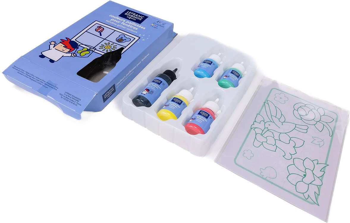 Vinduesmaling Med Glimmer - Lefranc Bourgeois - 5 Stk