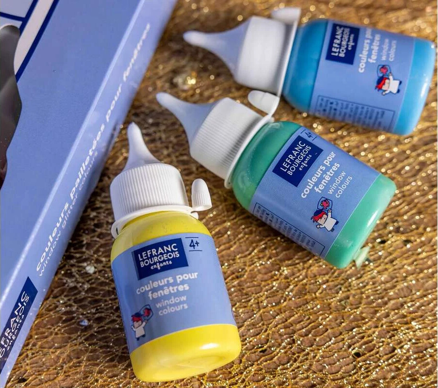 Vinduesmaling Med Glimmer - Lefranc Bourgeois - 5 Stk