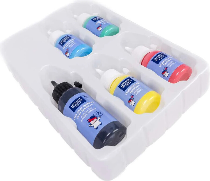 Vinduesmaling Med Glimmer - Lefranc Bourgeois - 5 Stk