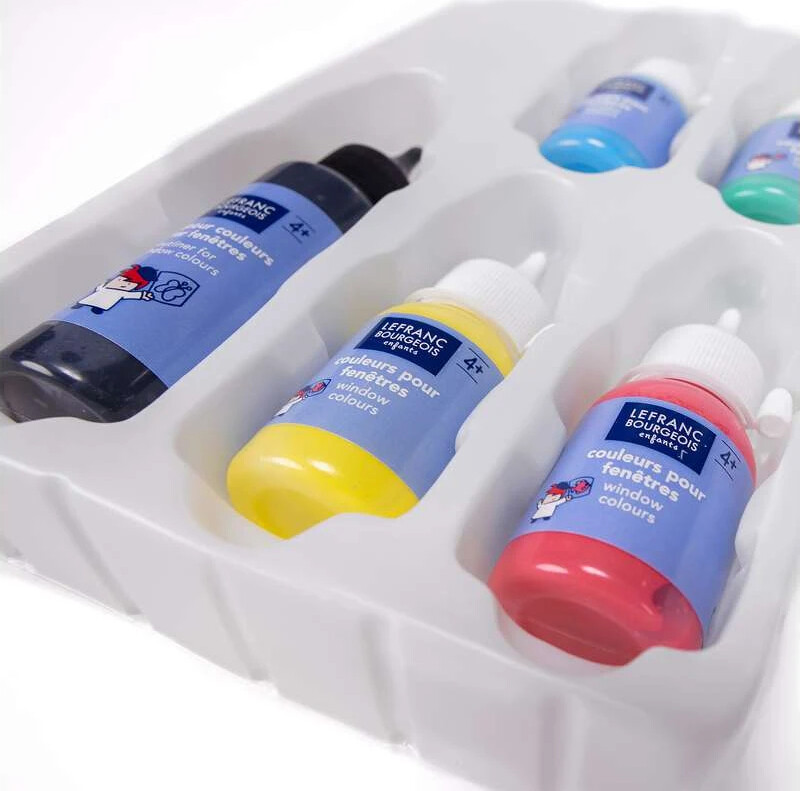 Vinduesmaling Med Glimmer - Lefranc Bourgeois - 5 Stk