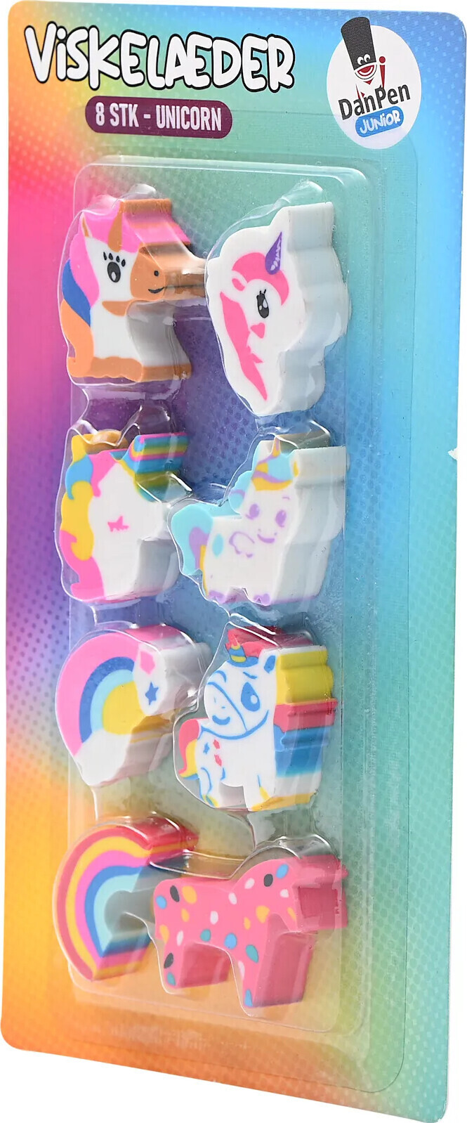 Viskelæder 8 Forskellige Figurer Unicorn