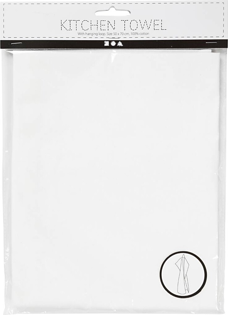 Viskestykke - Hvid - 50X70 Cm