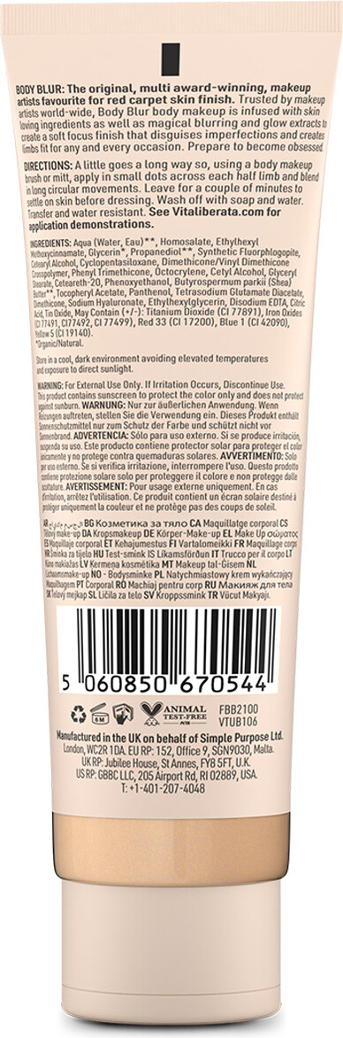 Vita Liberata - Body Blur Light - 100 Ml