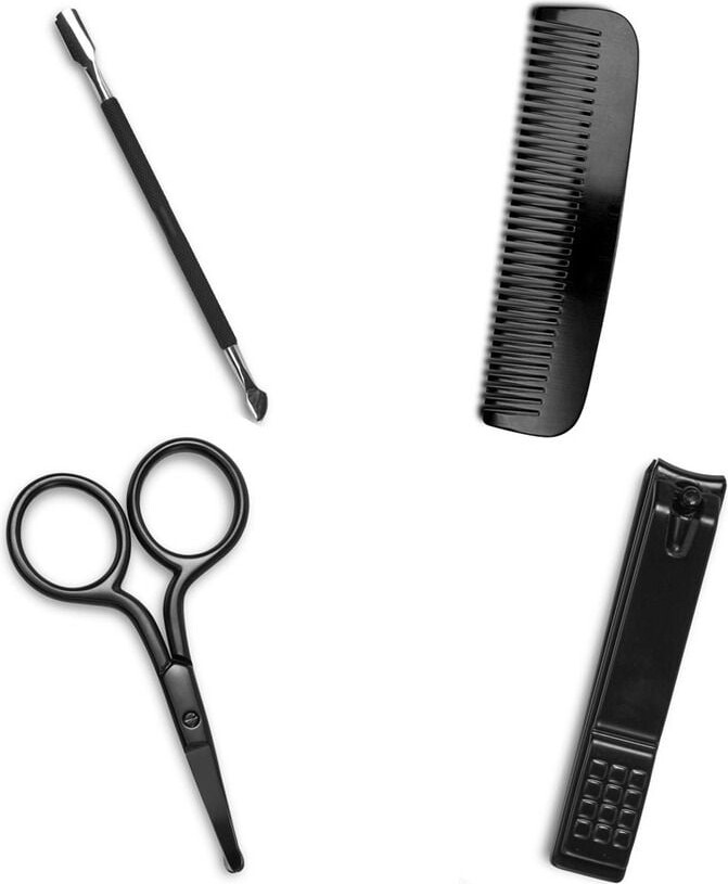 Vittorio - Toilettaske Med Indhold - For The Beard Guy - Sort