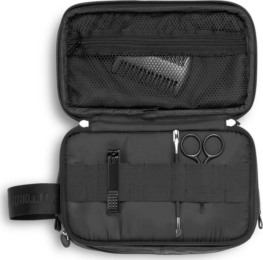 Vittorio - Toilettaske Med Indhold - For The Beard Guy - Sort