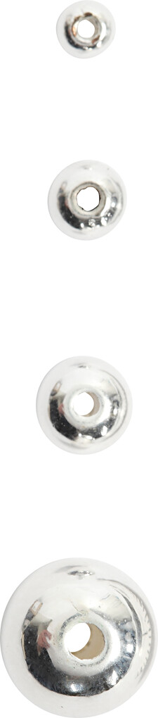 Voksperler - Ø 4 Mm - Hulstr 0 7 Mm - Sølv - 150 Stk
