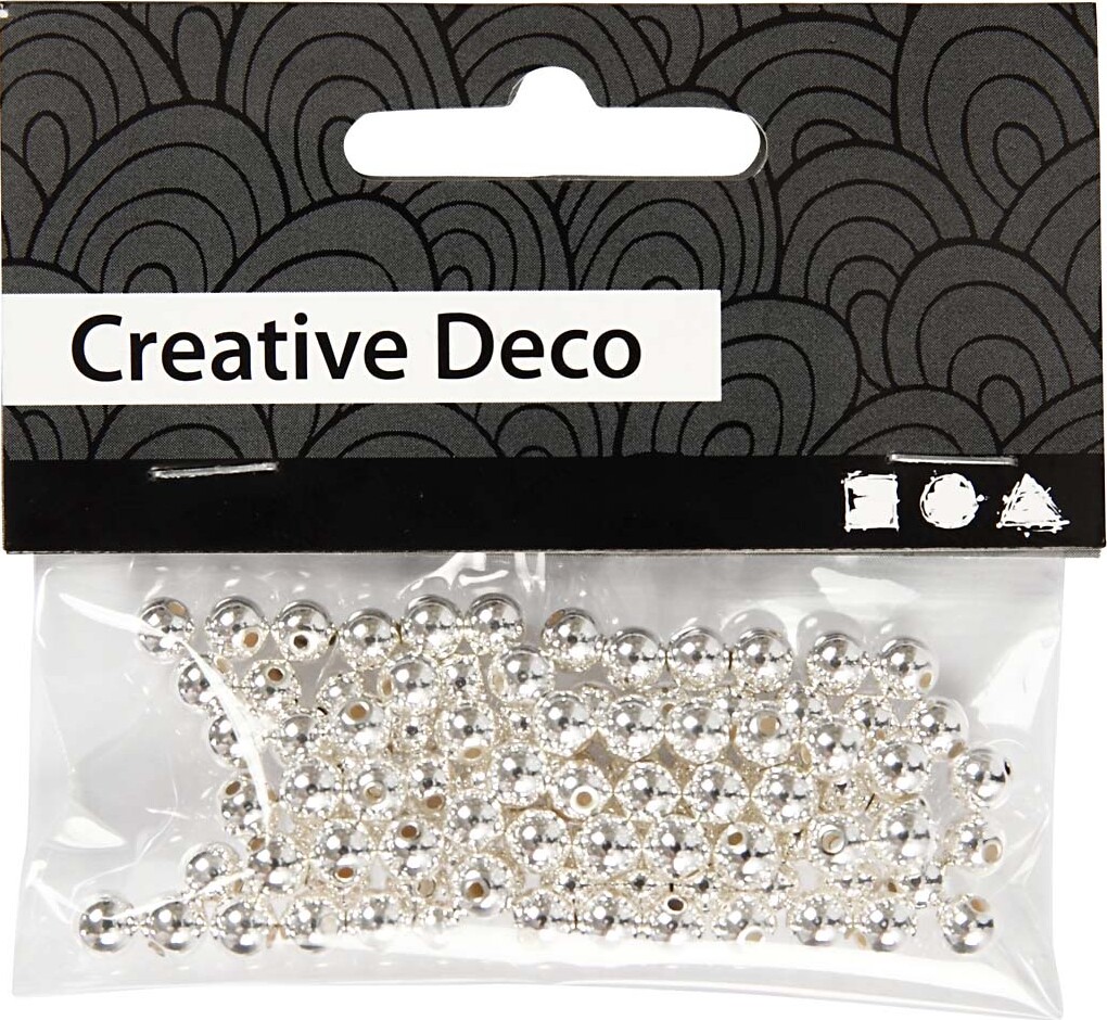 Voksperler - Ø 5 Mm - Hulstr 0 7 Mm - Sølv - 100 Stk