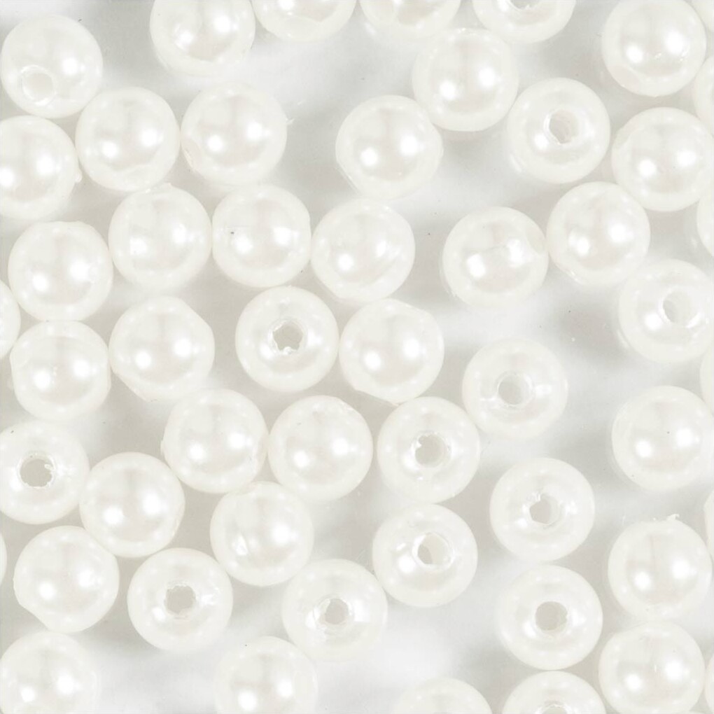 Voksperler - Ø 6 Mm - Hulstr 1 9 Mm - Perlemor - 65Stk