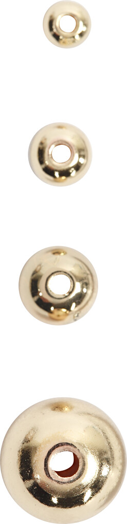 Voksperler - Ø 8 Mm - Hulstr 1 Mm - Guld - 50 Stk