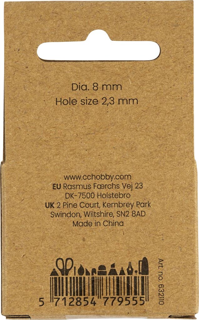 Voksperler - Ø 8 Mm - Hulstr 2 3 Mm - Perlemor - 22Stk