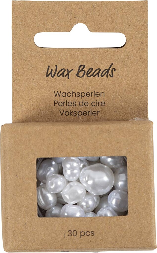 Voksperler - Oval - Ø 6-14 Mm - Hulstr 1 3-1 5 Mm - 30Stk