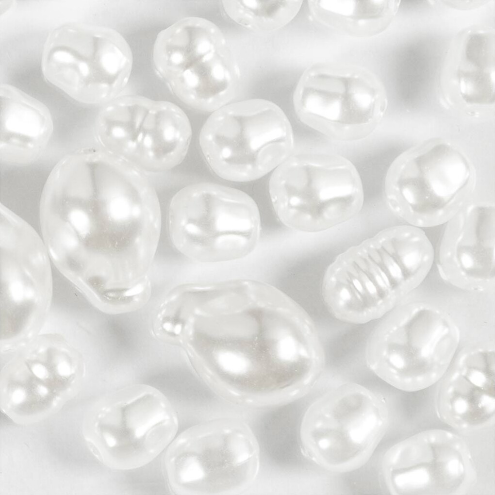 Voksperler - Oval - Ø 6-14 Mm - Hulstr 1 3-1 5 Mm - 30Stk