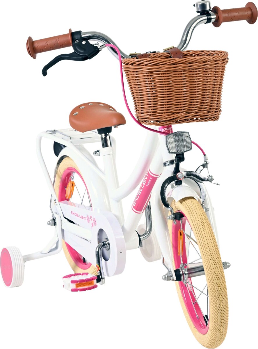 Volare - Excellent Cykel - 14 Tommer - Støttehjul Og Kurv - Hvid