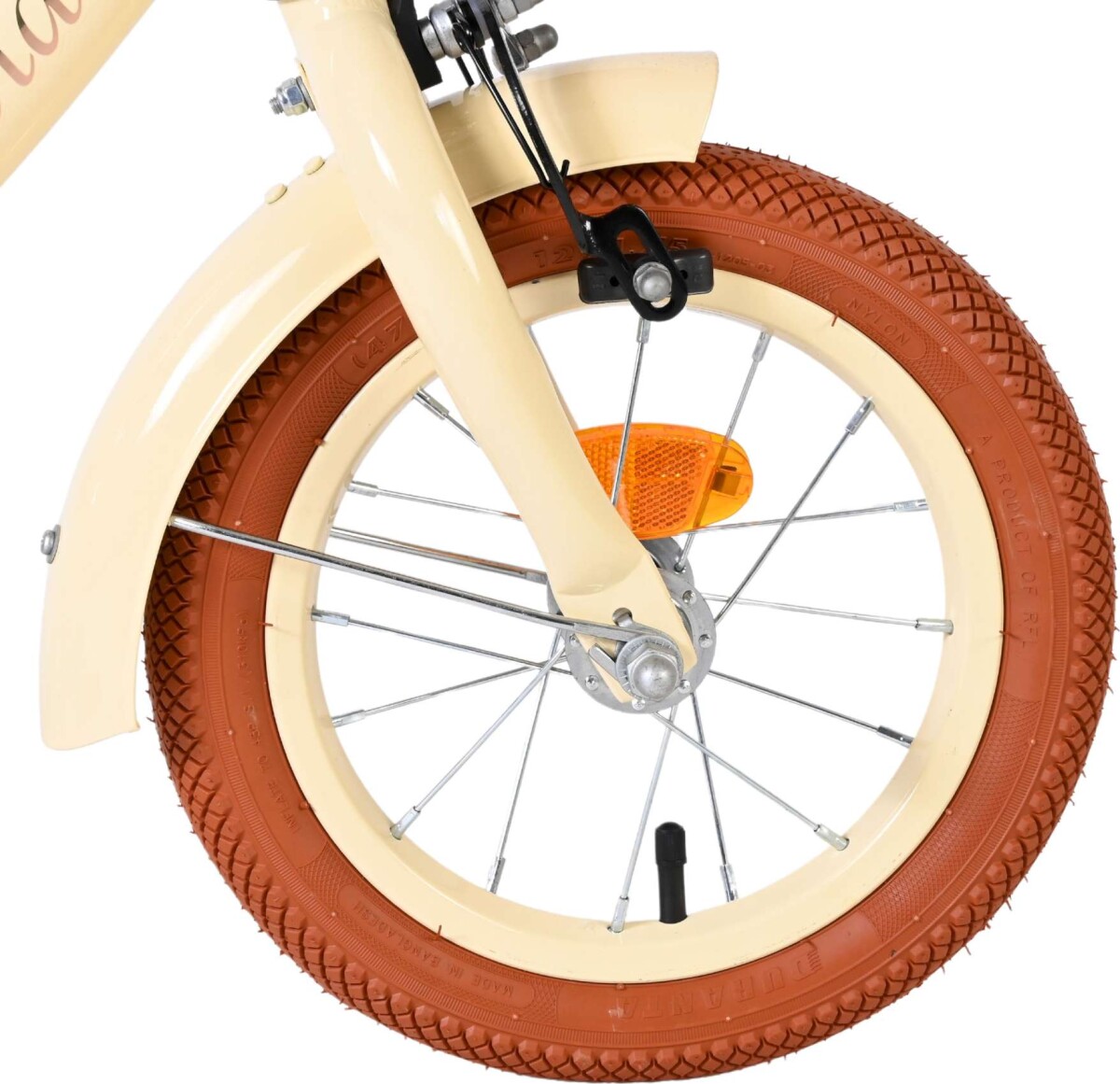 Volare - Ashley 12 Børnecykel - Med Kurv Og Støttehjul - Creme