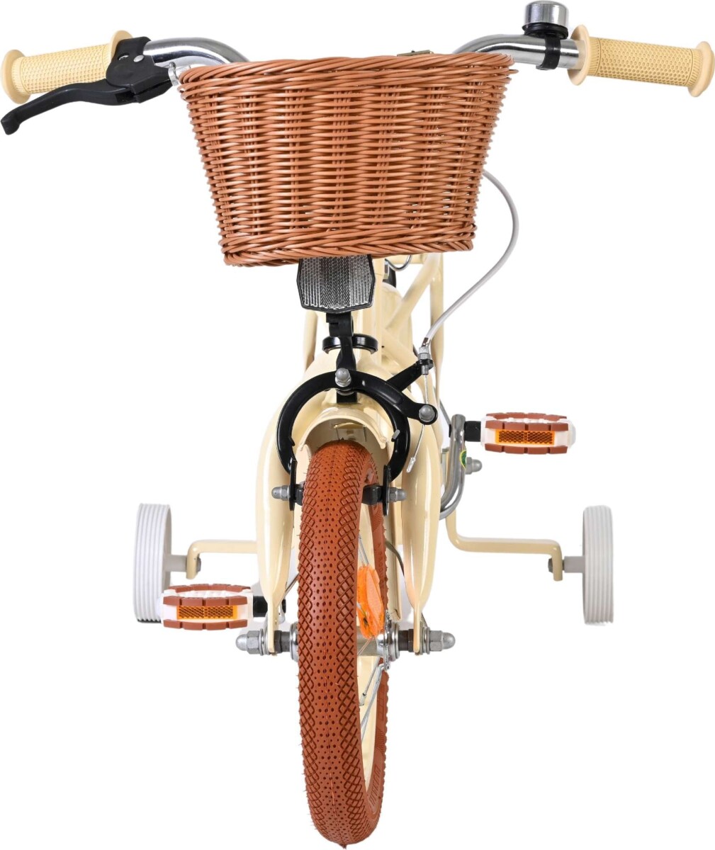 Volare - Ashley 12 Børnecykel - Med Kurv Og Støttehjul - Creme