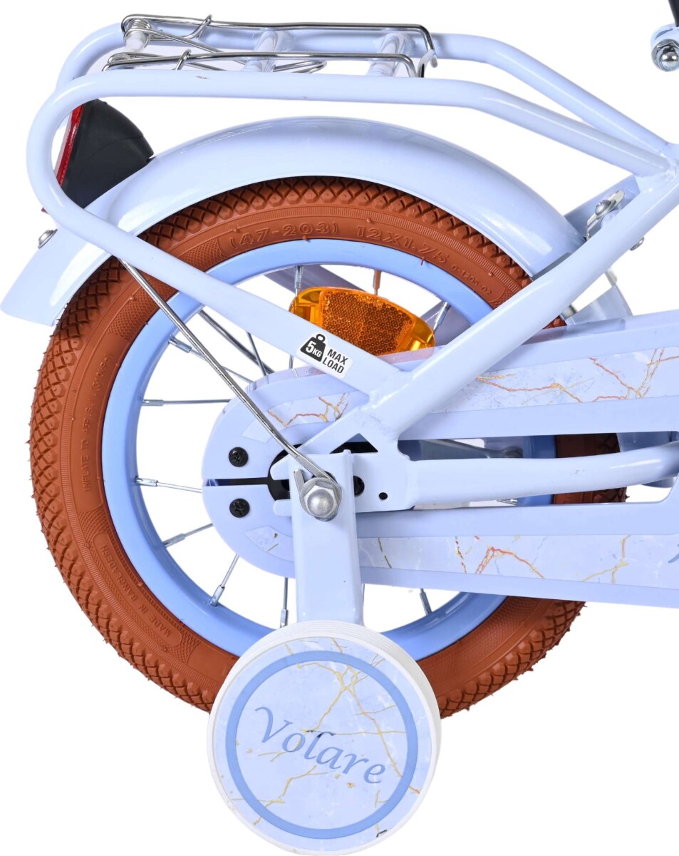 Volare - Ashley 12 Børnecykel - Kurv Og Støttehjul - Pastel Blå