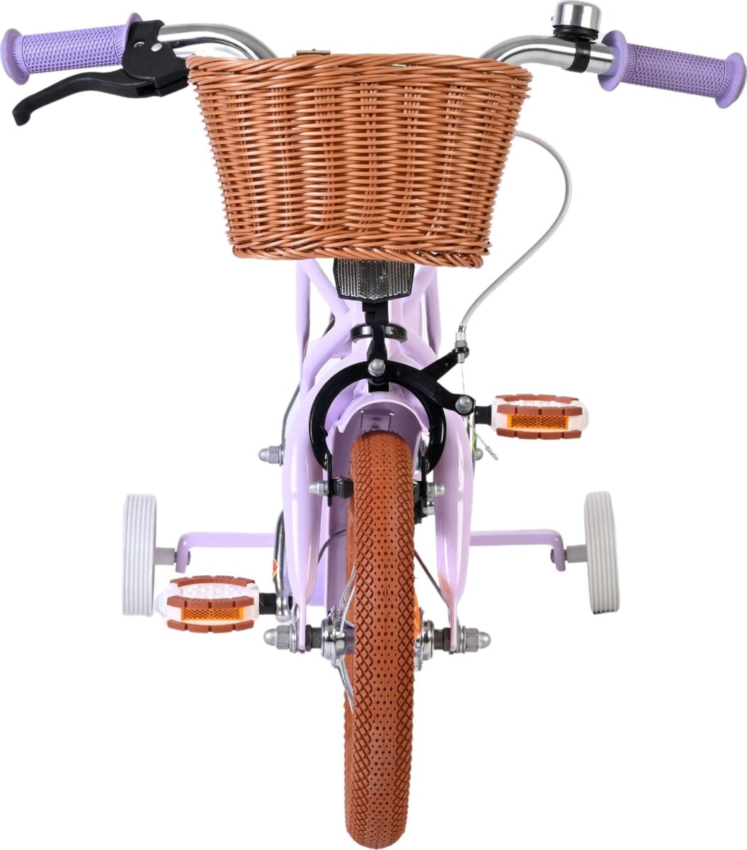 Volare - Ashley 12 Børnecykel - Kurv Og Støttehjul - Pastel Lilla