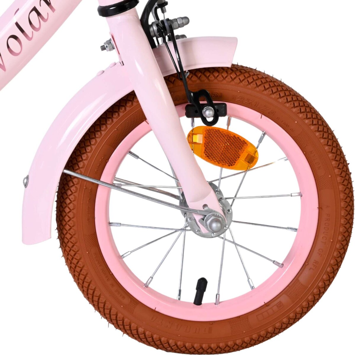 Volare - Ashley - 12 Børnecykel Med Støttehjul - Kurv - Pastel Pink