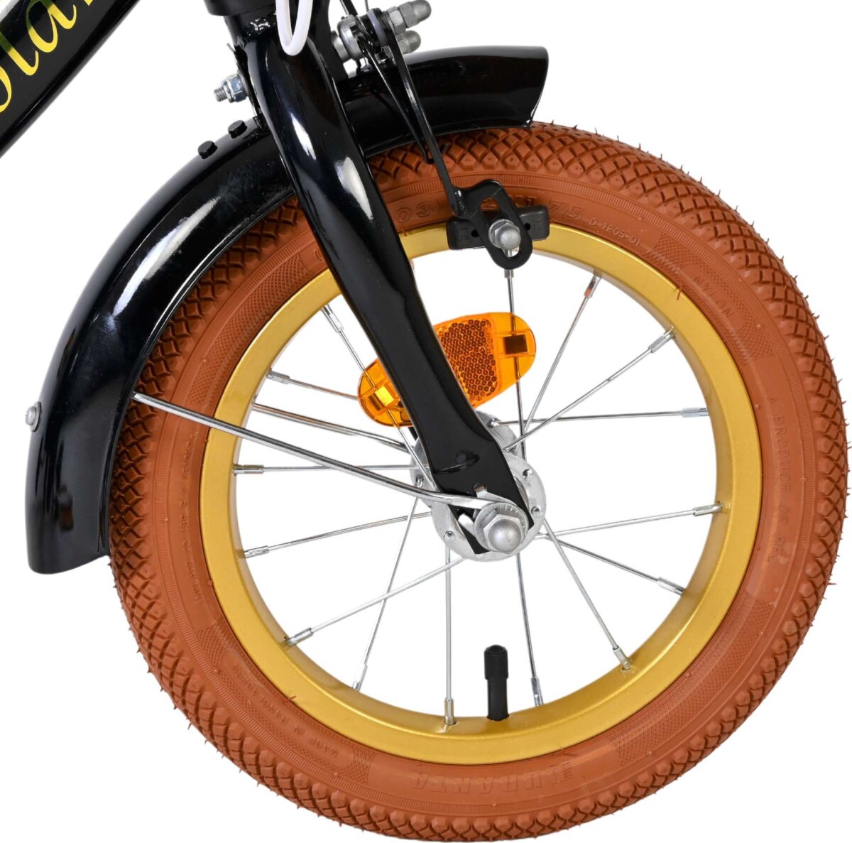 Volare - Ashley 12 Børnecykel - Med Kurv Og Støttehjul - Sort