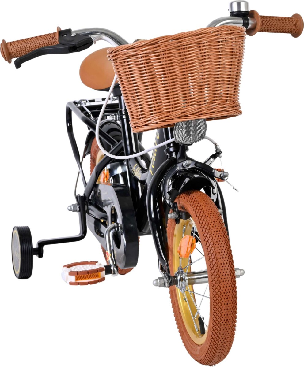 Volare - Ashley 12 Børnecykel - Med Kurv Og Støttehjul - Sort