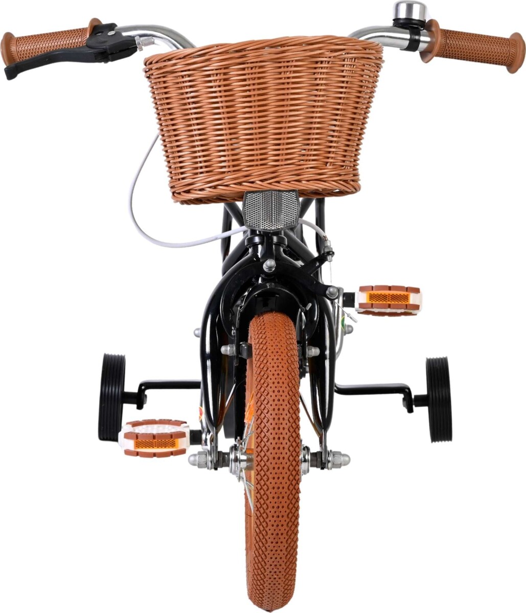 Volare - Ashley 12 Børnecykel - Med Kurv Og Støttehjul - Sort