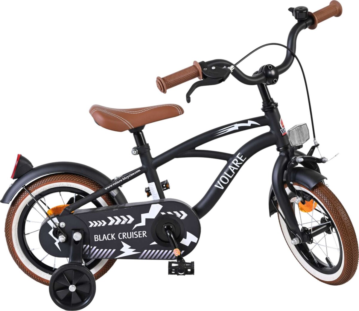 Volare - Black Cruiser - 12 Tommer - Sort - Børnecykel
