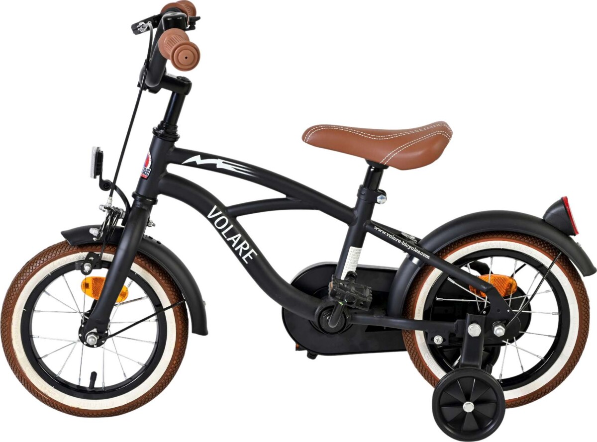 Volare - Black Cruiser - 12 Tommer - Sort - Børnecykel
