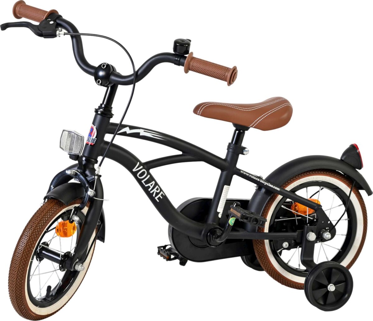 Volare - Black Cruiser - 12 Tommer - Sort - Børnecykel