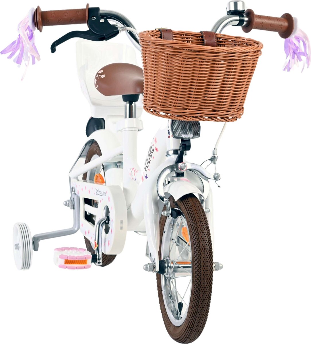 Volare - Børnecykel Med Støttehjul - 12 Tommer - Blossom Hvid