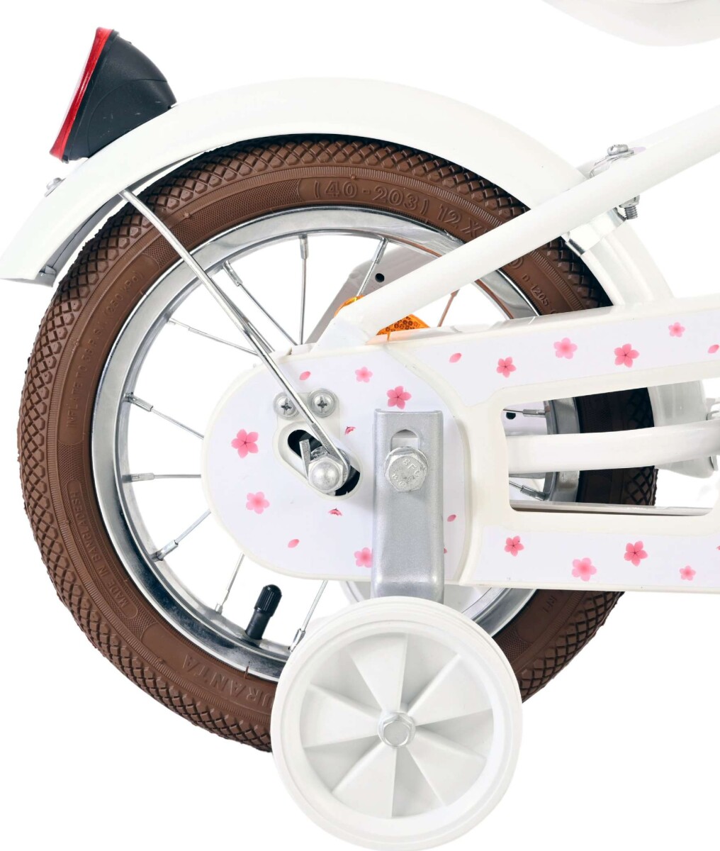 Volare - Børnecykel Med Støttehjul - 12 Tommer - Blossom Hvid