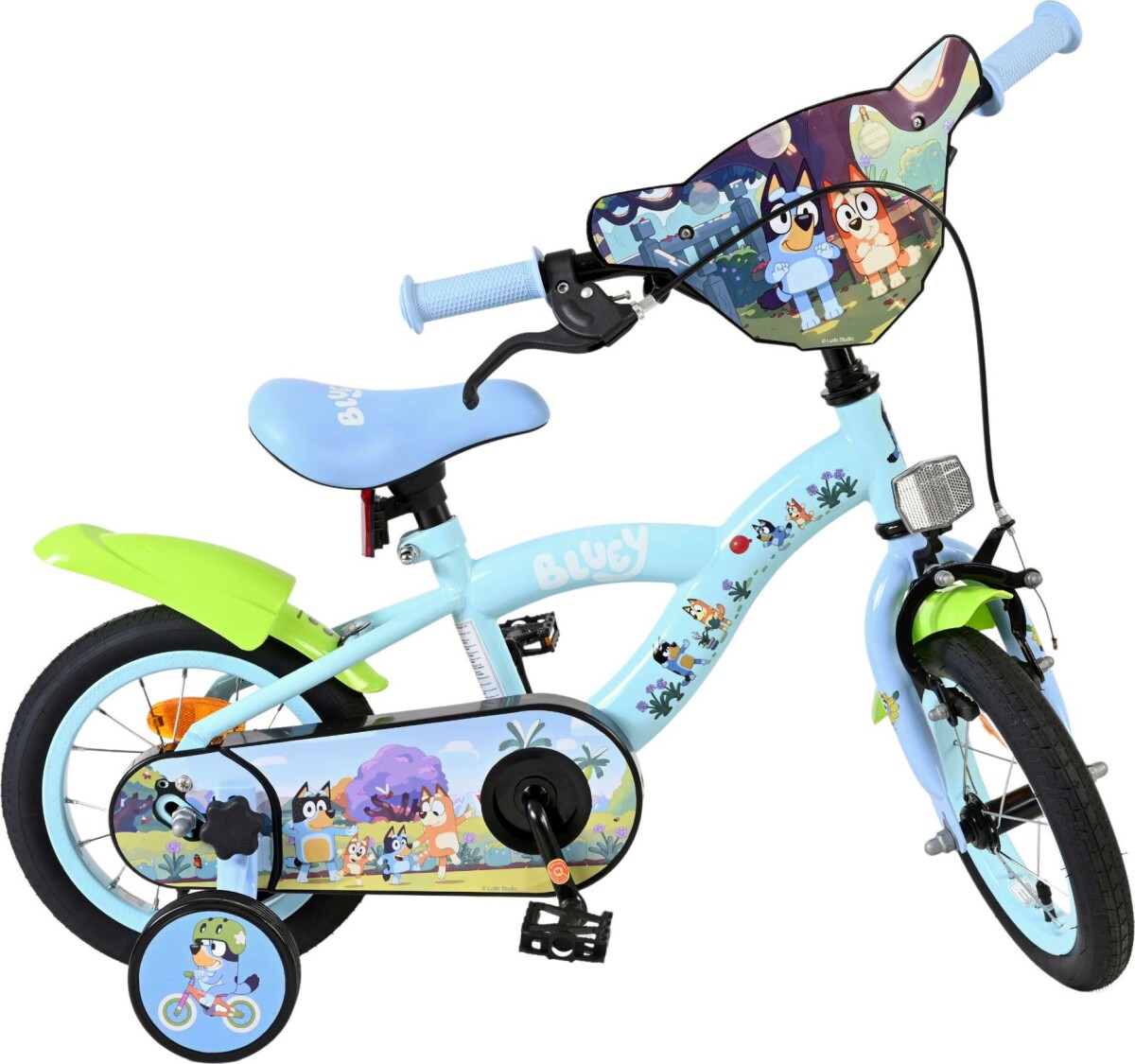 Volare - Bluey - Børnecykel Med Støttehjul - 12 Tommer