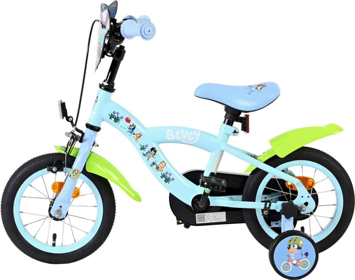 Volare - Bluey - Børnecykel Med Støttehjul - 12 Tommer