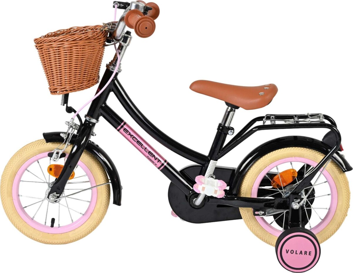 Volare - Børnecykel Med Støttehjul - 12 Tommer - Excellent - Sort