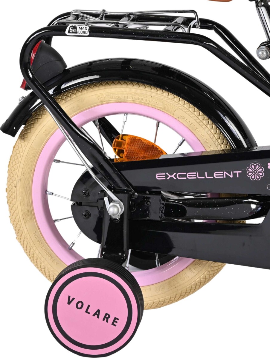 Volare - Børnecykel Med Støttehjul - 12 Tommer - Excellent - Sort