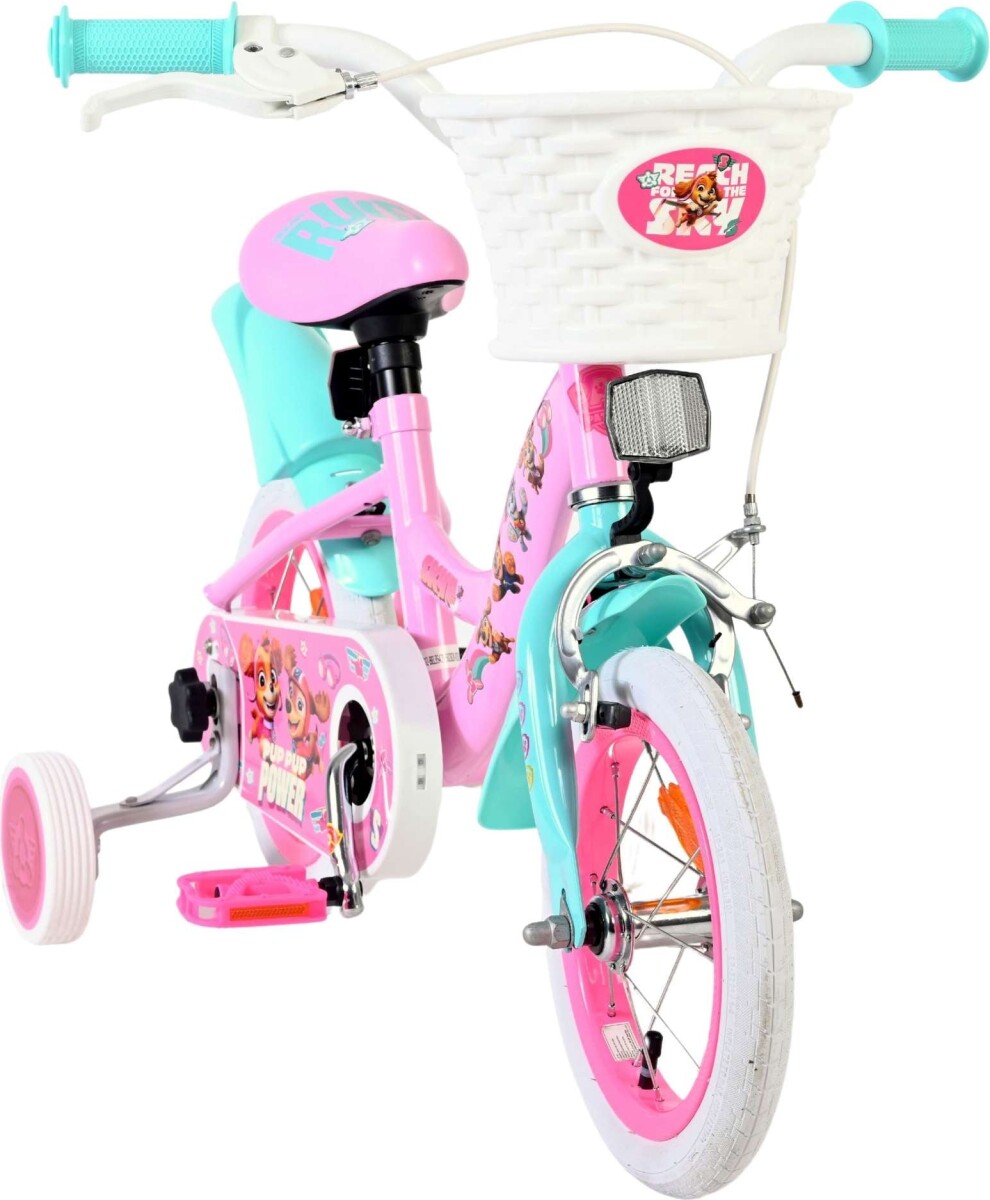 Volare - Paw Patrol - Cykel - 12 Tommer - Med Støttehjul - Pink