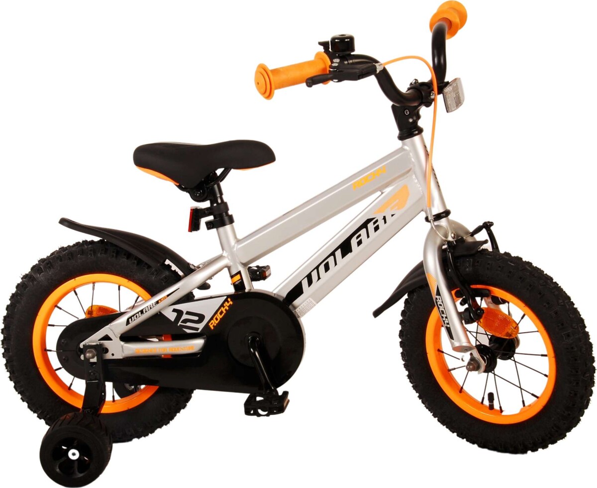 Volare - Børnecykel Med Støttehjul - 12 - Rocky - Grå